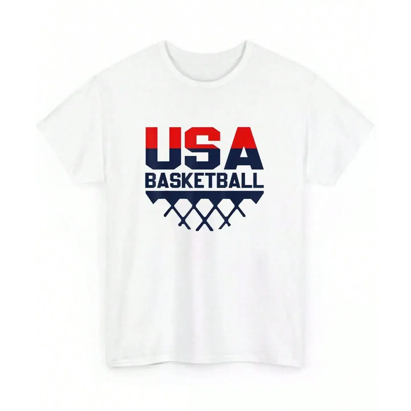 USA Team Sports Basketball Hobby Sport Design Gift Classic Unisex White T Shirt - Vintage Shirt, Unisex Shirt, Soft Fabric, Breathable, Comfortable, Short-Sleeved Retro