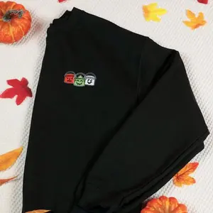 Halloween Retro Pumpkin Pail Embroidered Sweatshirt