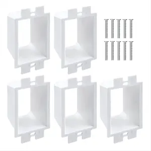 5PCS BE1-2 Electrical Outlet Box Extenders with 10PCS Screws, 1-Gang Box Extender Single Gang Box Extender for Christmas New Year Home Use