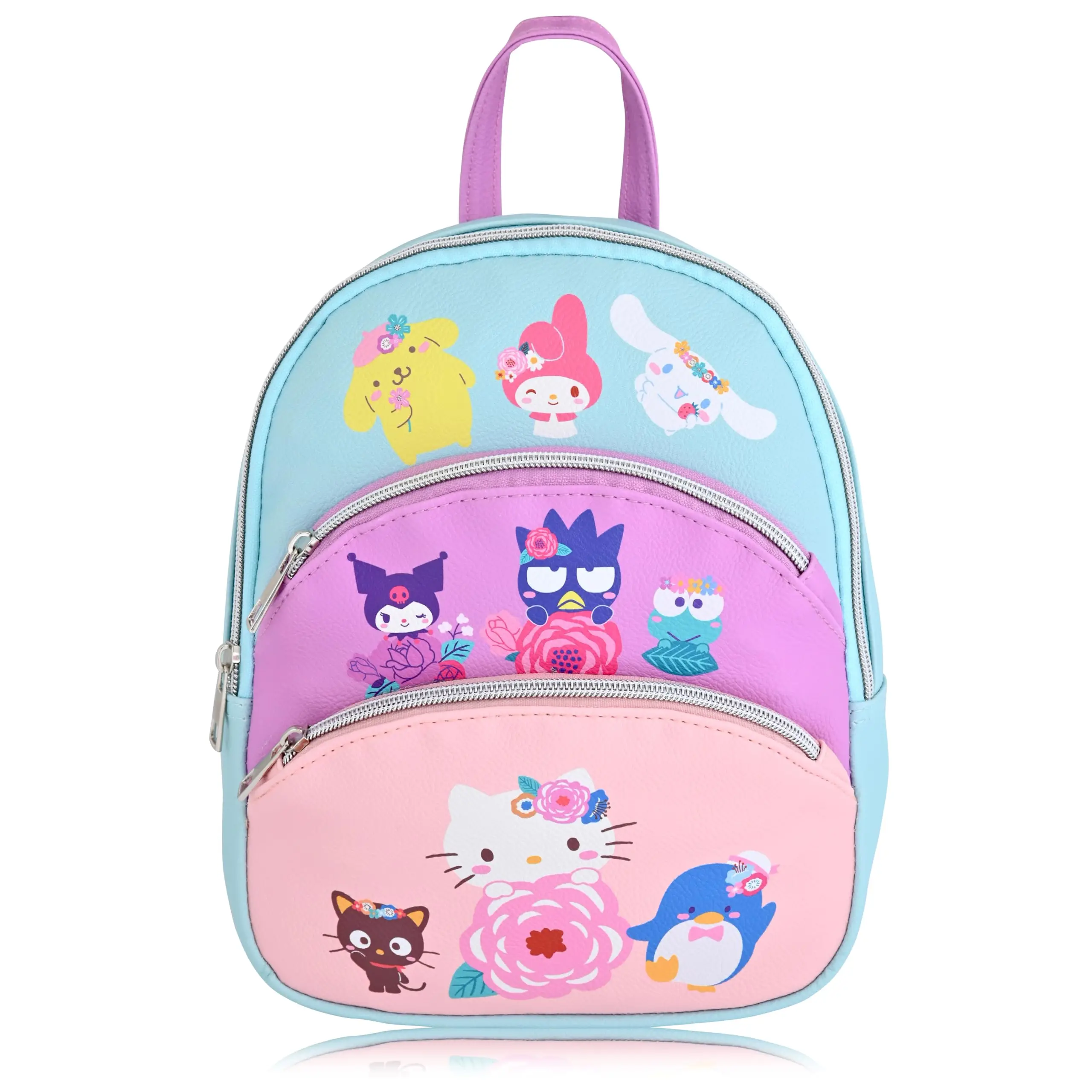 Fast Forward Sanrio Hello Kitty Backpack for Women, Men, Unisex | Cute PU Leather 10" Mini Backpack Purse