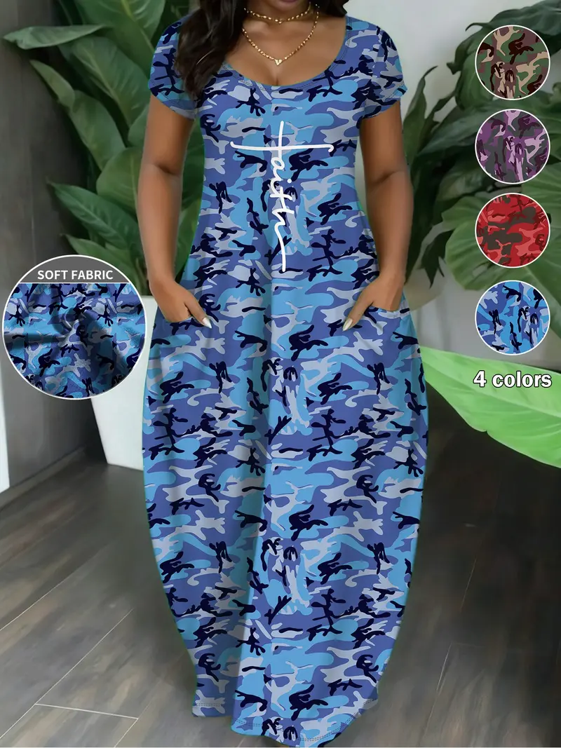 camouflage dress dresses Camo Hooded Dress main image 1