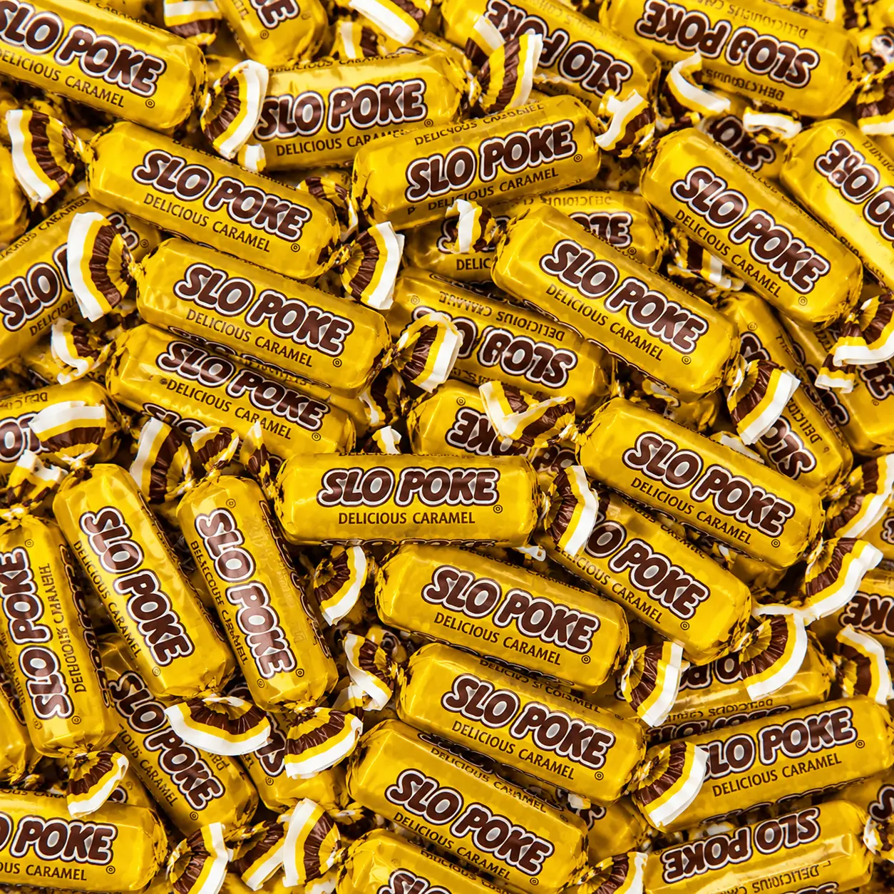 Atkinson's Slo Poke Caramel Chewy Candy - 1 Lb Bag | Old Fashioned Fun Size Caramel Chewy Candy - Perfect for Parties & Goodie Bags