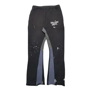 Gallery Department GD Logo Paint Splatter Flare Sweatpants Washed Black White Multi (2024)