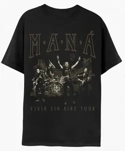 Mana Band Tour 2025 Graphic Shirt, Maná Vivir Sin Aire Concert Outfits, Latin Rock Band Unisex Sweatshirt, Streetwear, Gift for Fans, Rock Vibe Y2k Hoodie, mana concert merch V5