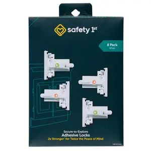 --to-Explore Cabinet Locks Baby Proofing, Child Locks for Cabinets and Drawers (8 Locks), White