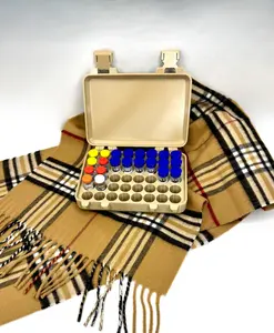 Large and Small 3mL Vial Storage Case - Classic Beige Plaid