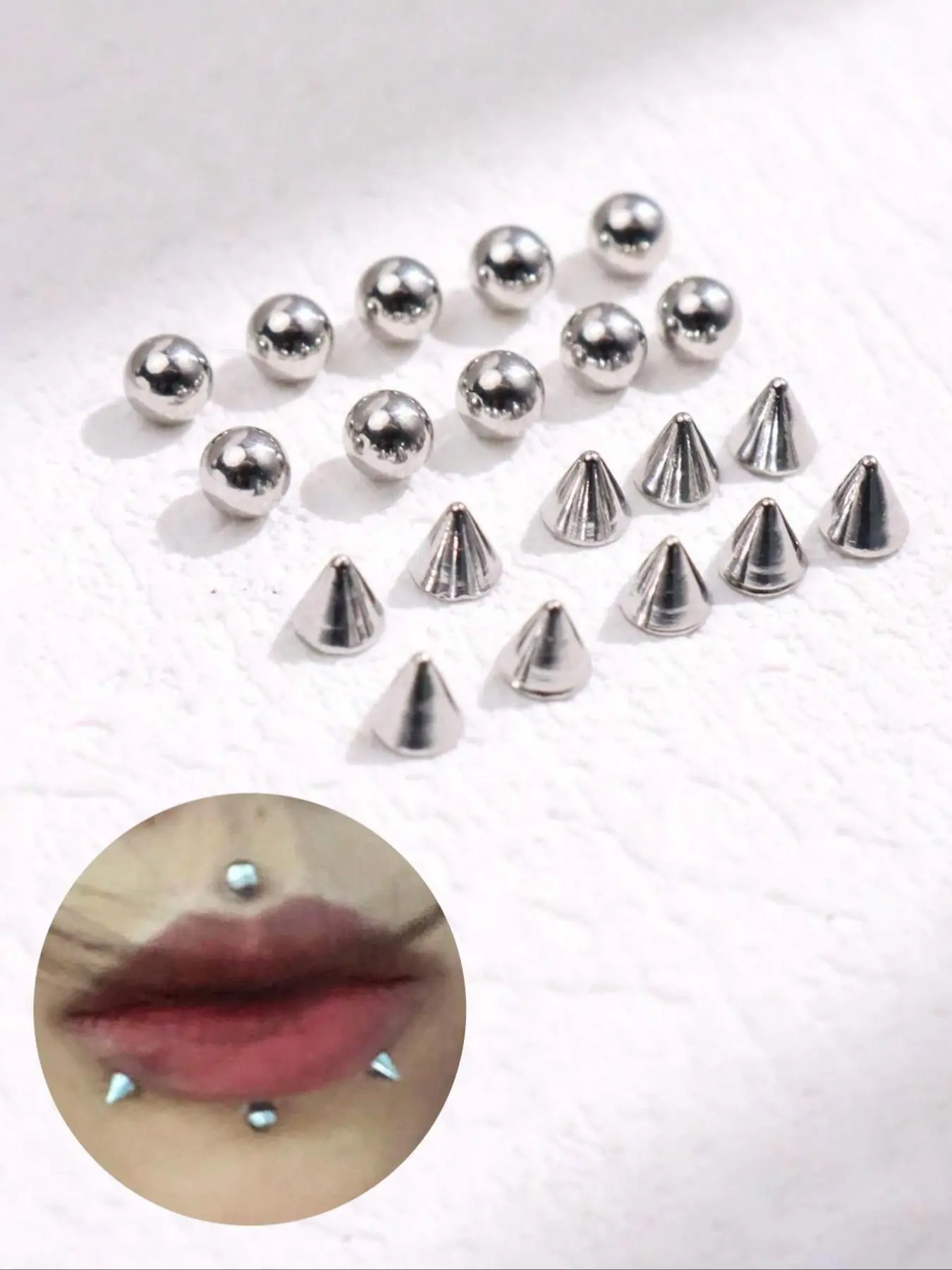 Stainless Steel Geometric Ball Design Fake Piercing Stud, Fake Nose Ring Stud Sticker Pack, Non Piercied Body Jewelry for Women & Men, Kit Nose Piece, Chic Body Jewelry, Body Jewellery
