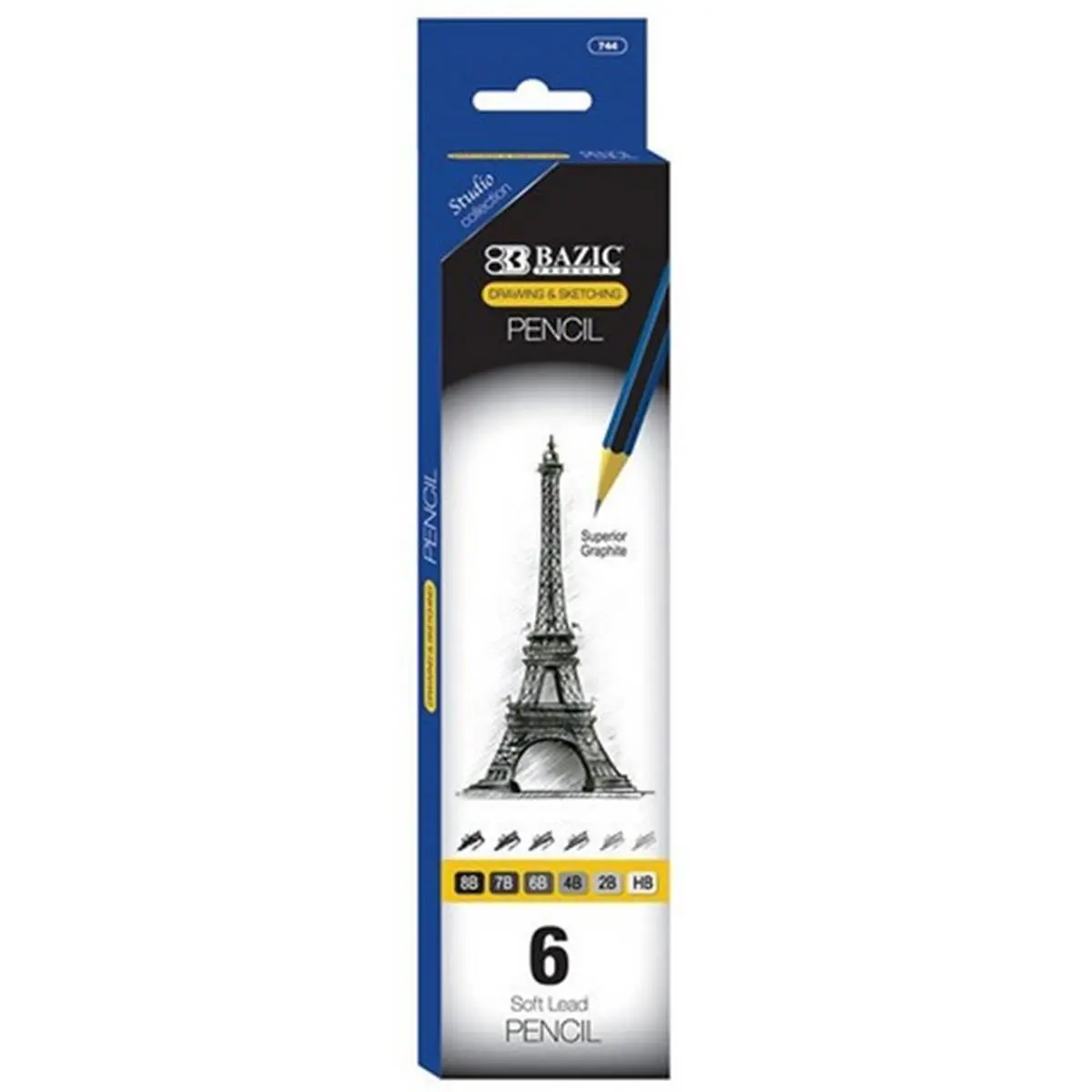 212 MAIN Graphite Drawing & Sketching Pencil Set, 6-Assortment, Pack of 24, Graphite Pencil