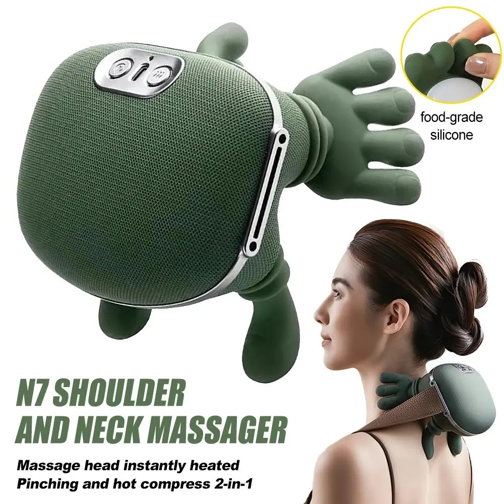 Back Massager Pillow with Heating & 3 Speed Settings, Electric Massage Cushion for Back Pain Relief, Suitable for Men Women, Neck Shoulder Relaxer