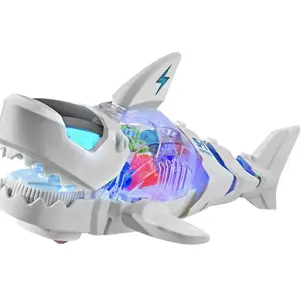 Electric Walking Shark Toy for Kids | Music, Lights & Obstacle Avoidance | Fun Interactive Gift for 3-6 Years Old | Boosts Imagination & Motor Skills
