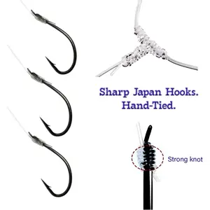 Bottom Fishing Rig Kit – Saltwater & Freshwater with Hooks, Line & Weights – Catfish, Flounder, Cod, Walleye, Porgy, Sea Bass, Striper, Redfish