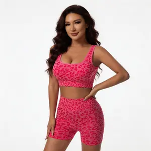 Yoga Top and Pants Set, High Elasticity Waist, Tight-Fitting Design, Dual-Layered High-Waist, Indoor Outdoor Sports Wear, Yoga Activewear