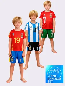Summer New Sports Style Soccer Uniforms, Soccer Jersey for Kids, Sizes 7, 10, 19, Breathable and Comfortable, Ideal for Home and Outdoor Activities, Sporty Design