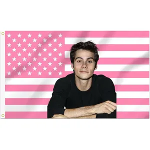 Dylan O'Brien 3x5 Ft Decorative Flag with 2 Brass Grommets for Outdoor Indoor, Double Stitched, Wall Hanging Room Decor Tapestry, College Dorm Porch Outside Decorations
