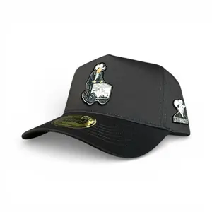 High-Quality Unisex Fit Adjustable "Chalino" Plaque-Style SnapBack Fitted Cap, Casual Adjustable Trucker Hat with Buckle Detail, Black Hats