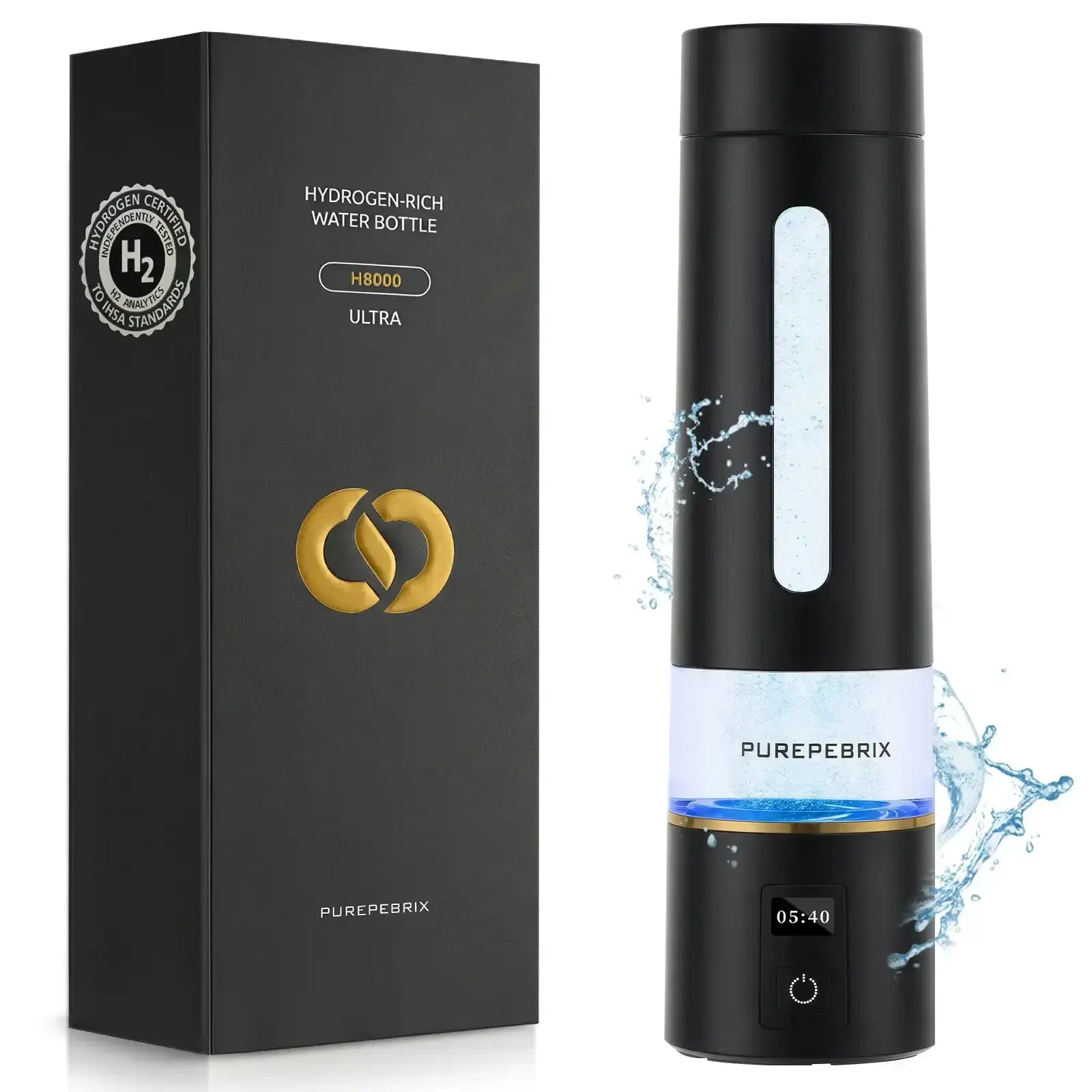 Hydrogen Water Bottle Generator H8000 |  Up To 8000 PPB