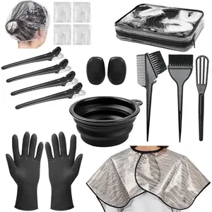 19 Pcs Professional Hair Bleach Kit Hair Coloring Products with Hair Dye Brush, Hair Color Bowl, Hairclips, Applicator, Earmuffs for Hair Highlighting and Hair Coloring at Home