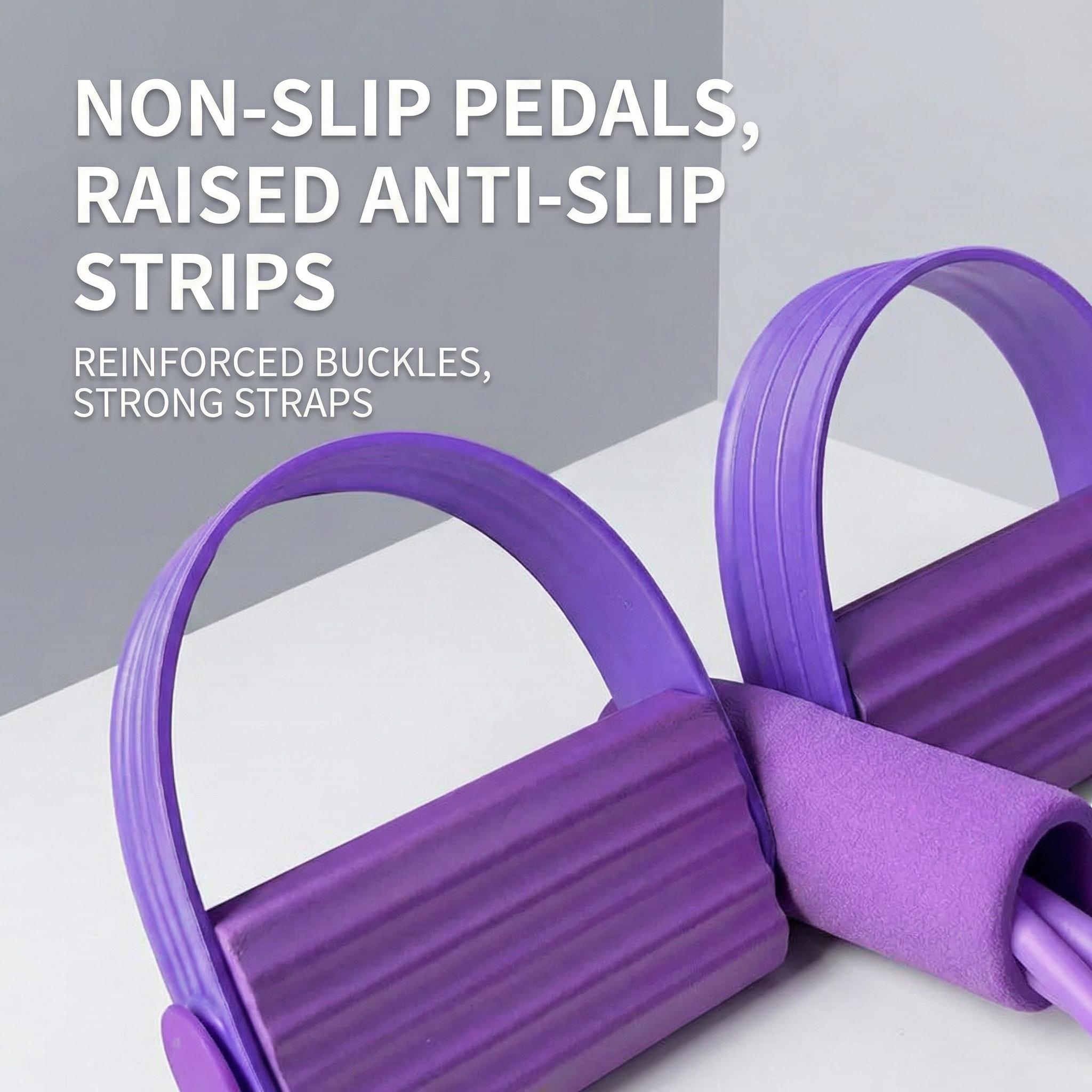 6 Tube Resistance Band Set with Foot Pedals Portable Elastic Training Bands Compact Lightweight and Easy to Carry for Home and Travel Use