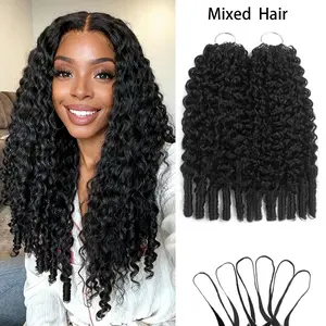 2026 New Curly/Deep Wave Feather Hair, Mixed Hair,  Lightweight BlendTexture Hair,Super Invisible Tangle-Free, Durable &Reusable 16 Inch 50g per pcs