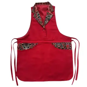 Unisex Printed Apron, Two-Piece Design with Pockets, Versatile Kitchen & Crafting Apron, Durable Fabric Material, Ideal Gift Option