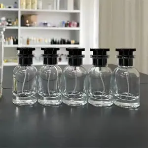 Portable Refillable Perfume Bottle, 5 Counts/set Clear Glass Perfume Bottle, Travel Perfume Atomizer, Perfume Dispenser Bottle, Organiser, Trending Makeup, Summer Makeup, Makeup Container Set