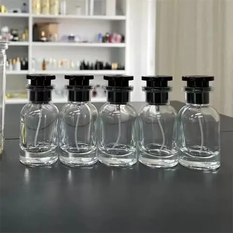 5-Pack Portable Convenience Refillable Perfume Bottles, Clear Glass Travel Perfume Atomizer, Travel Pump Bottle, Perfume Dispenser for Travel