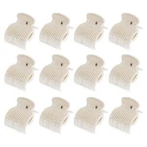12 Pieces Salon Hot Roller Hair Clips Insulation Claw Curler Replacement Clamp for Women Girls Hairdressing Section Styling Tools Accessories