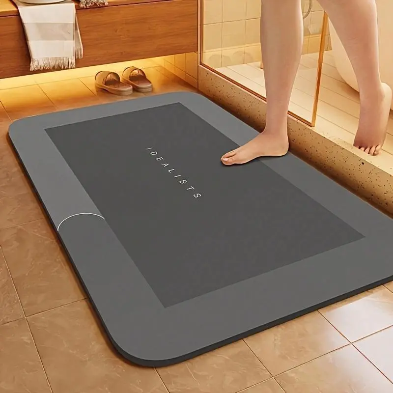 Non-slip Bath Mat, Soft Absorbent Floor Mat, Water Absorbent Mat, Bathroom Mat, Suitable for Bathroom, Shower, Laundry Room, Bedroom, Living Room, Kitchen