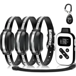 3 Dog Shock Collar for Large Dogs, Automatic Bark Collar with Remote, Bark and Training Collar Combo, Shock Collar with 5 Adjustable Levels of Sensitivity