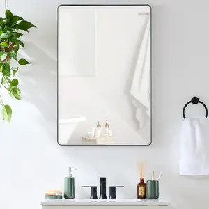Best Choice Products 24x36in Recessed Bathroom Vanity 2-Way Wall Mirror w/ Rounded Corners, Anti-Blast Film Best Choice Products 24x36in Recessed Bathroom Vanity 2-Way Wall Mirror w/ Rounded Corners, Anti-Blast Film