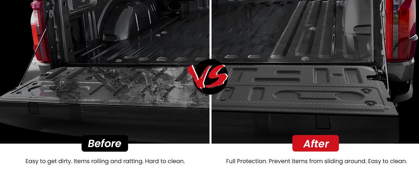 Lasfit fit for 2021-2026 Ford F-150 & 2022-2026 Ford F-150 Lightning Tailgate Mat, Don't Fit optional With Pro Access Tailgate