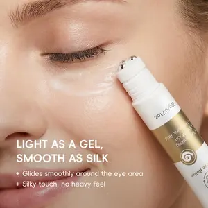 Snail Roll-On Under Eye Cream 20g, Cooling Metal Ball Applicator Reduces Puffiness & Dark Circles, Snail Mucin Hydrates & Plumps Fine Lines, On-The-Go Travel Size, Post-Hike Late Night Essential, Eye Cream Roller, Eye Repair Cream, Silky