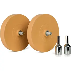 2 Pack 3.5 inch Eraser Wheel Decal Remover Eraser Wheel Adhesive Remover with Adapter Rubber Eraser Wheel for Drill Removes Car Decal Vinyl Tape Graphics Pinstripe Sticker Remover