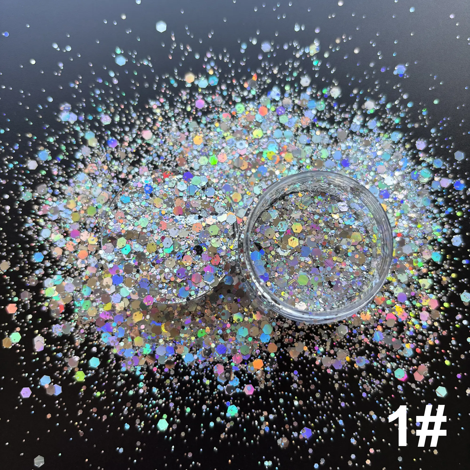 2OZ Bag Holographic Chunky Glitter Mix for Art, Resin, Nails, Crafts