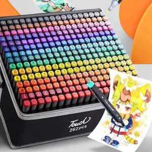 Dual Tip Fine Alcohol Coloring Markers Set, 60-168pcs Vibrant Colors, Acrylic Paint Markers, Acrylic Drawing Markers, Coloring Book Markers, Art Supplies in Portable Case, Calligraphy Pen