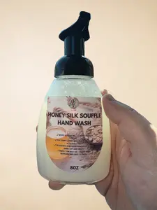 Honey Silk Souffle Hydrating Foaming Glow Hand Wash Vegan Organic 8oz Gentle Cleansing Formula