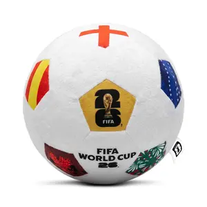 Official FIFA 2026 World Cup Soccer Ball Throw Pillow, 30cm World Cup Trophy and Country Flag Pillow Cushion, Comfortable Gift for Home Decor, Bedroom, Outdoor, Soccer Ball Pillow Gift for Fans