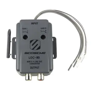 Scosche LOC80 Line Output Converter - 2 Channel High/Low RCA Converter Car Audio - Ideal for Subwoofer Amp - Line Level Converter for Car Stereo Amplifier - Easy Installation - Quality Sound