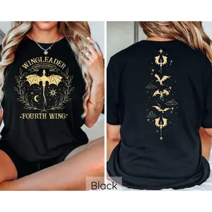 GGOR Wingleader Fourth Wing Shirt, Basgiath War College Book T-Shirt, Night Court Sarah J Maas Crewneck, Dragon Rider Shirt, Riders Quadrant Tee