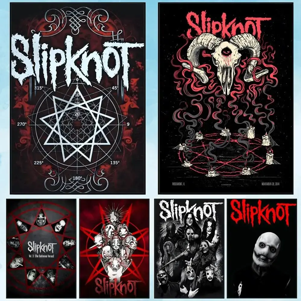 Rock Slipknot Band Poster Unframed,Slipknot Poster, Slipknot Music Band Wall Art, Gift For Fan Perfect Wall Decor for Home Hotel Apartment Living Room Bedroom & Hallway Ideal Gift, Decor For Fan,  Wall Art, Wall decor, Birthday Gift.