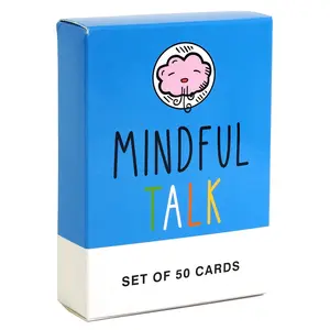 Mindful Talk Conversation Cards Game Set of 50 Prompt Cards for Meaningful Communication Emotional Awareness Mindfulness Practice Authentic Discussions Self Reflection Tools Card Games