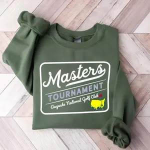 2026 The Masters Tournament Sweatshirt – Augusta National Golf Club Inspired Pullover Design, Vintage Golf Artwork, Streetwear Style Unisex Fits Long Sleeve Crewneck, Graphic Pullover Sweatshirt, Trendy Gift For Golf Fans With Classic Aesthetic
