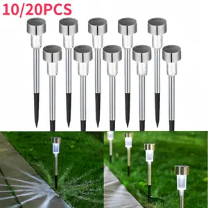 10/20PCS solar lawn light, outdoor ground plug light, path light, suitable for outdoor lighting in gardens, courtyards and paths