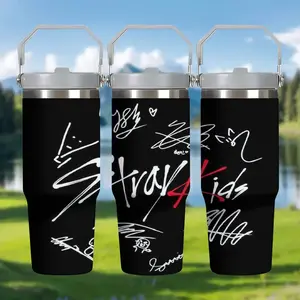 1pc 30oz Stray Kidsstainless steel car cup Tumbler,Stainless steel cup,Suitable for cold drinks / hot drinks,Ideal gifts for birthdays and other holidaysIt is suitable to be given as a gift to family members and friends.