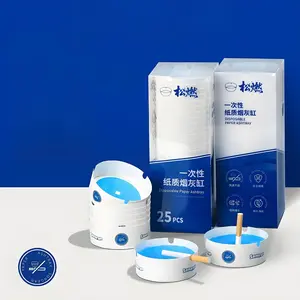Disposable Foam Ashtray Box, 25pcs Self-Extinguishing Sand, Anti-Flying Ashes, Thickened Hardening, Water Foaming Fast Expansion
