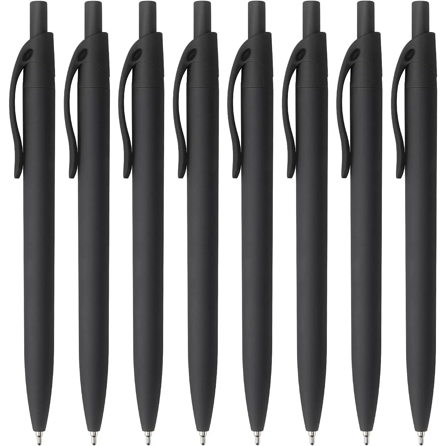 8 Pack Ballpoint Pens Retractable No Bleed Black Click Pens, Medium Point, Smooth Ink, 1.0 MM Black Ink