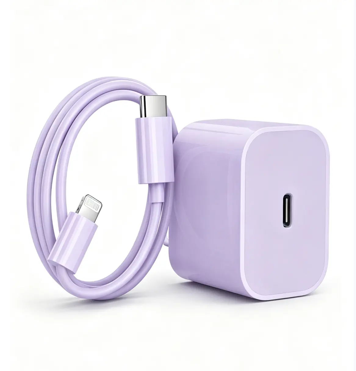 iPhone Charger Fast Charging 20W PD USB C Wall Charger 10FT Cable Fasting Charging Adapter Compatible with iPhone 14Pro/13 Pro/12/12 Pro Max/11 Pro Max/XS Max/XS/XR/X/8 and More(Purple)