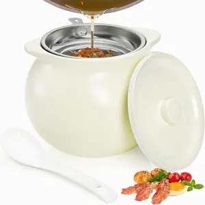 Bacon Container with Strainer, 47 Oz Large Capacity Cooking Oil Saver with Lid Easy Grip Handle, Farmhouse Bacon Fat Dripping Can for