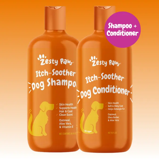 Zesty Paws Spring Glow Soothing Lather Bundle (Itch-Soother Shampoo + Conditioner)