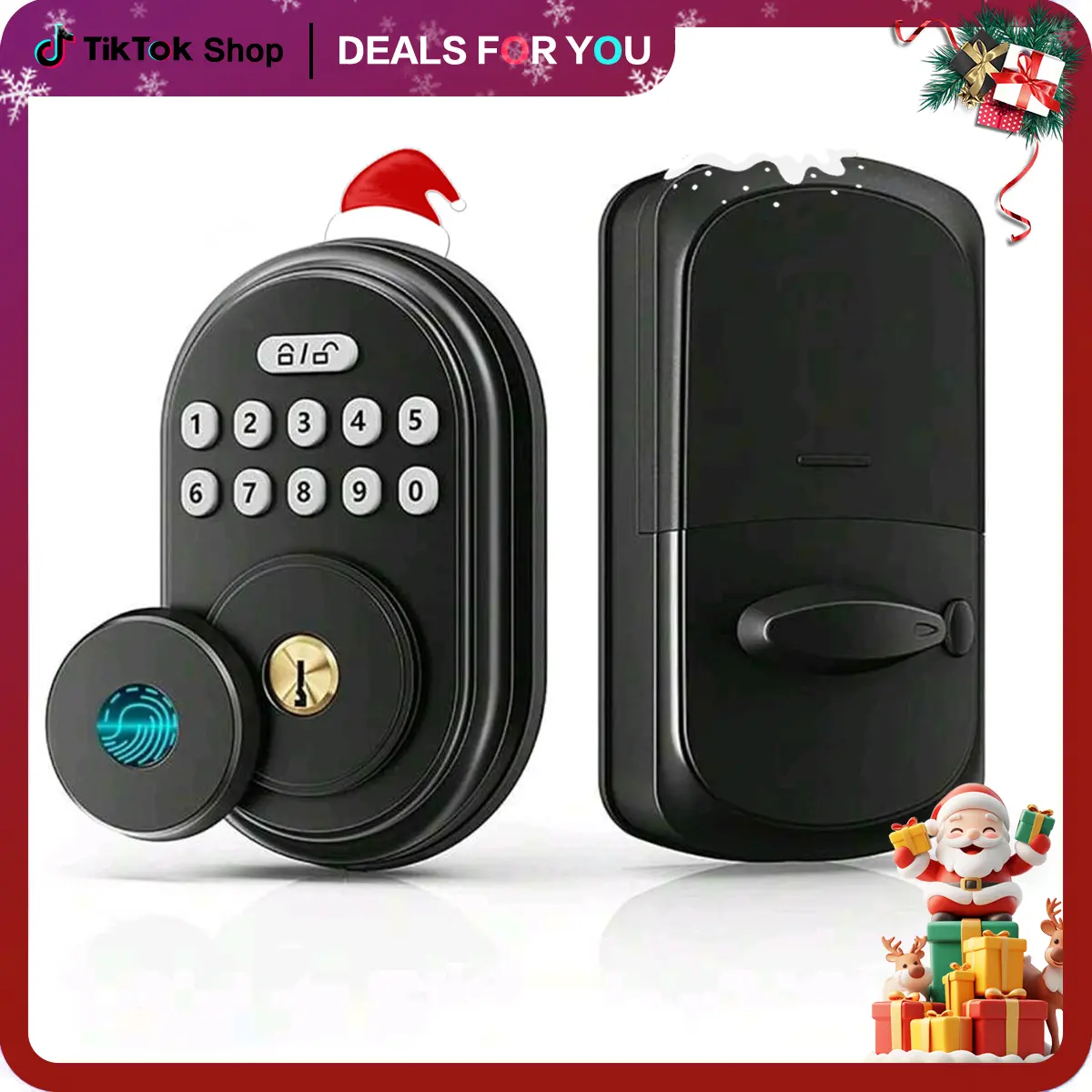 [Deals for You Days]Fingerprint Keyless Smart Lock ODK50 - Keyless Entry, Anti-Peep Passcode, Fingerprit Deadbolt, FathersDayGift